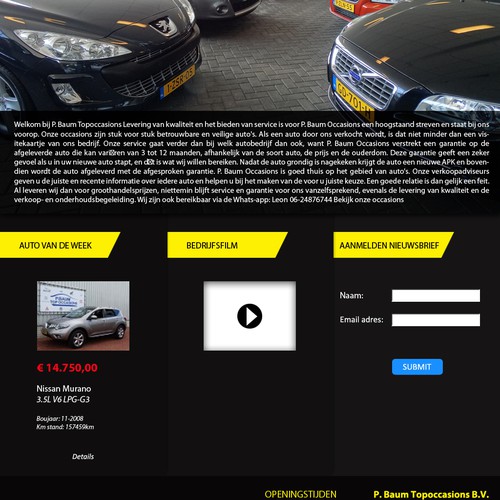 Website design for Baum Auto