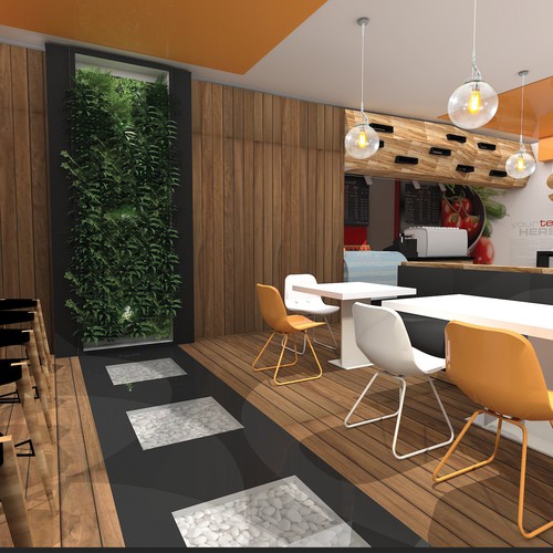 Fast food restaurant interior concept