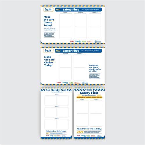 Poster template Concept for Educational Materials at Bealls Inc. 