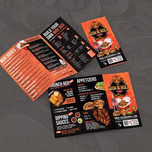 Wok N'Roll Menu Design