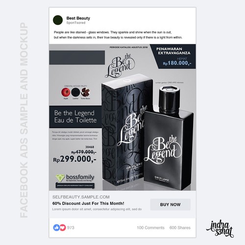 Facebook Ads Sample for beauty product
