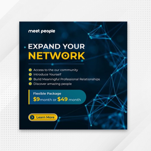 Banner ad for Networking platform