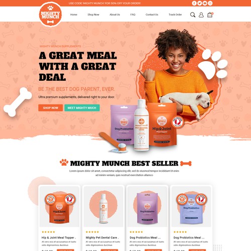  Pet Supplement Brand Web Design