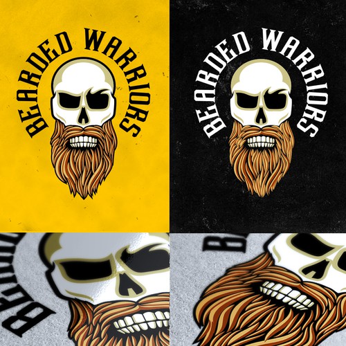Masculine Design with Skull and Beard
