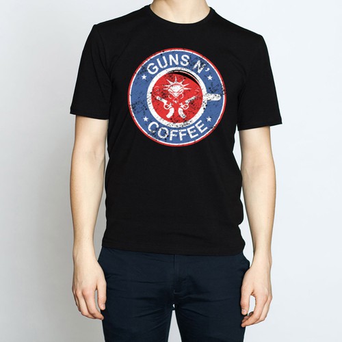 T-shirt design for a coffee shop