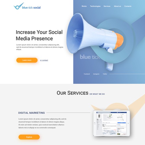 Portfolio Style Website Design for a Social Media Marketing Consulting Company