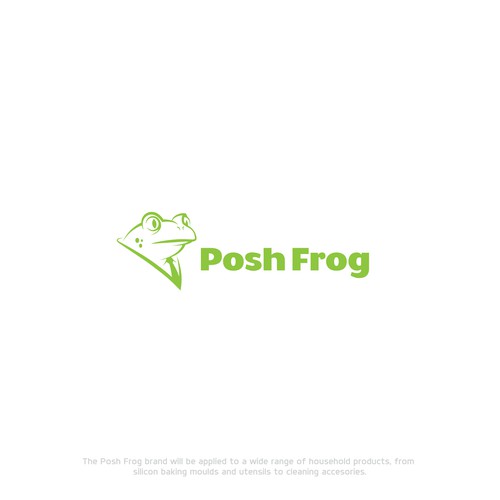 A clean, simple, stylish and professional frog logo for 'Posh Frog'