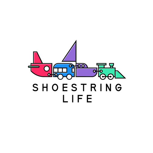 Logo design concept for "Shoestring life"