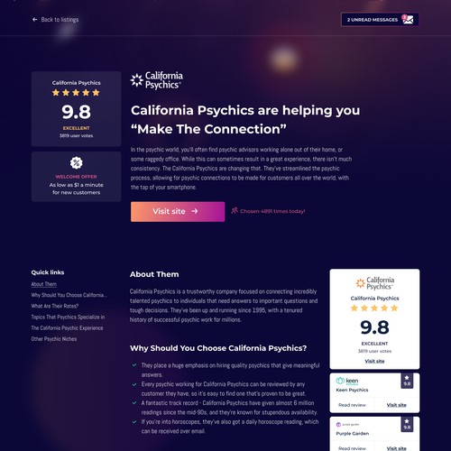 Psychics Comparison Website