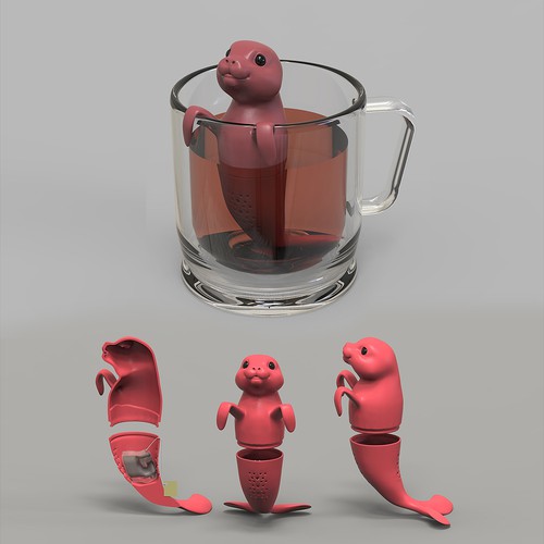 Cute Seal Tea Infuser 3D Model