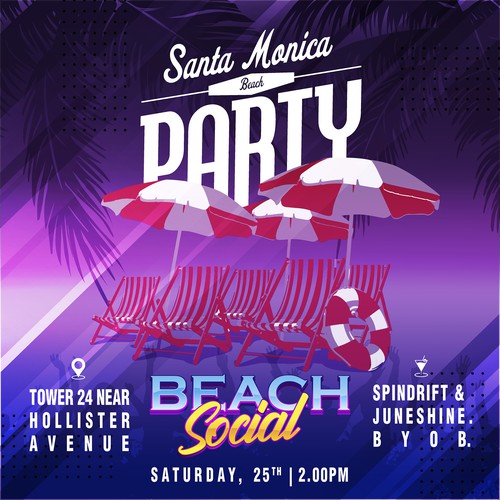 Santa Monica Beach Party by Beach Social