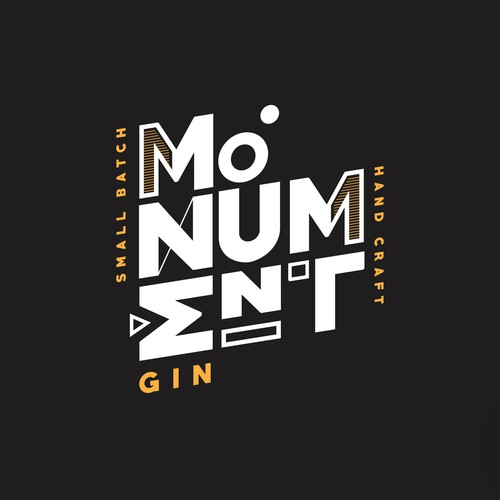 Concept logo for crafted Gin