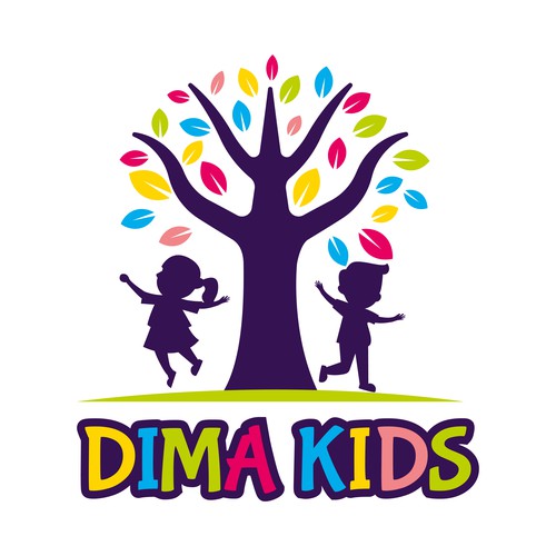 simple minimalist logo for DIMA KIDS