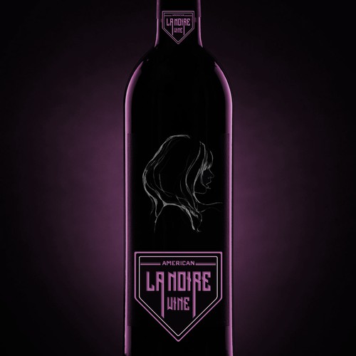 L.A Noire wine bottle label