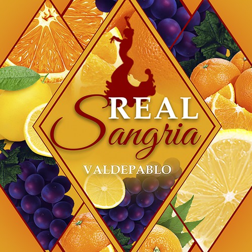 Create a more playful, fruity style SANGRIA label