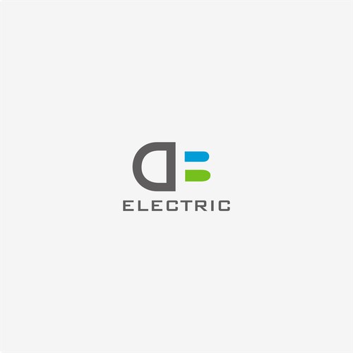 simple clean logo for electric company