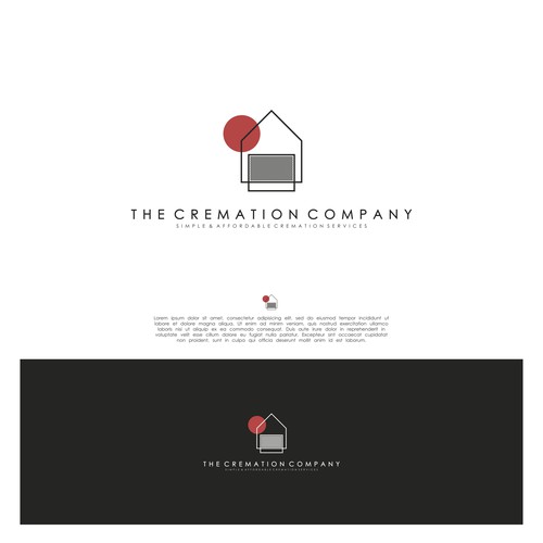 simple cremation house logo