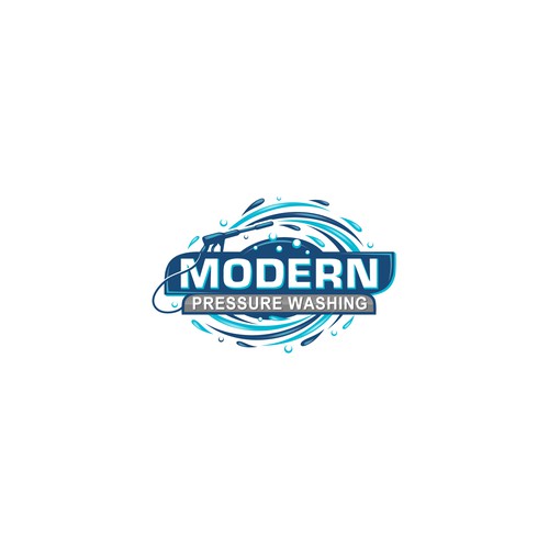 Modern Pressure Washing Logo