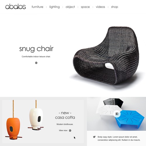 Furniture Company Homepage Concept