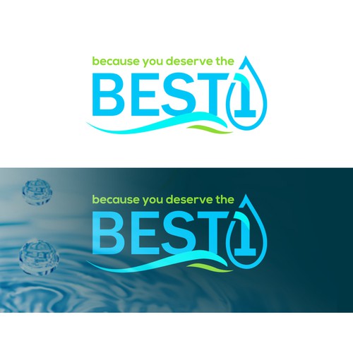 Modern logo for purified still drinking water 