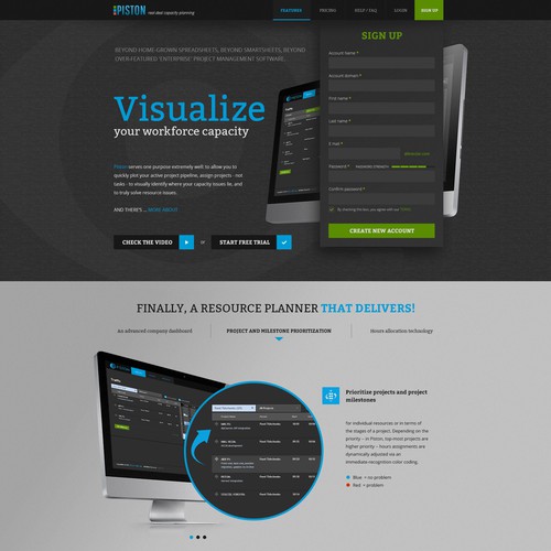 Web application front-end brochure site (Piston)