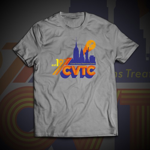 Retro vibe t-shirt for a cool victim services program.