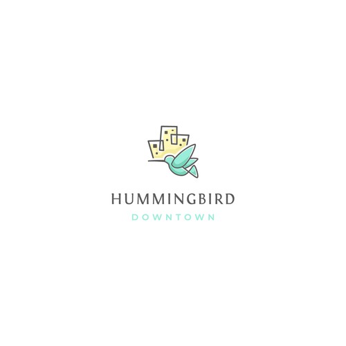 Logo concept for hummingbird downtown