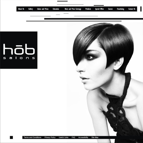 Website for HOB Salons, the UK’s leading hair salon group