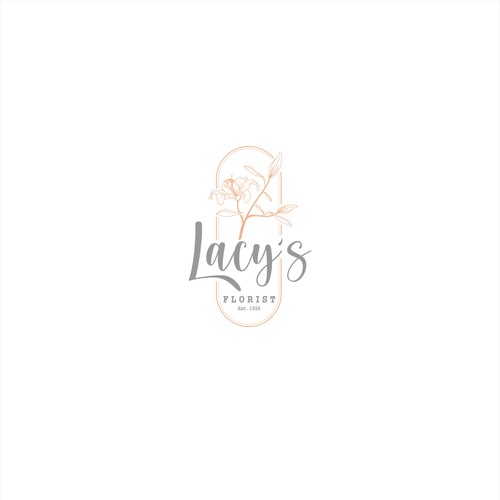 Vintage florist logo