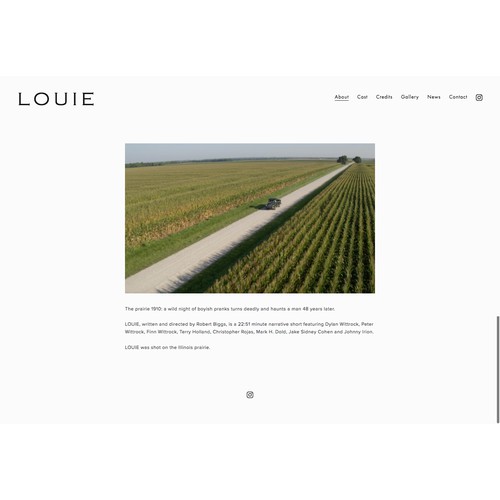 Website for a movie: Louie