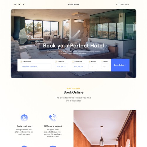 Landing Page for Hotel Booking Business