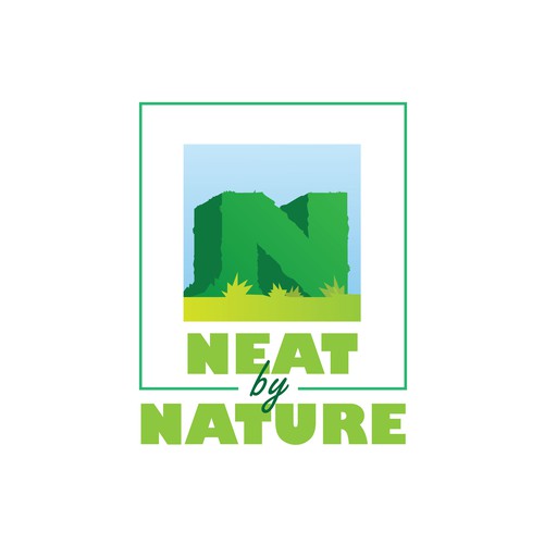 Create a logo for my Gardening and Lawn mowing business "Neat by Nature"
