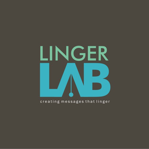 Create a logo for LingerLab, a new hip copywriting agency for the finance sector