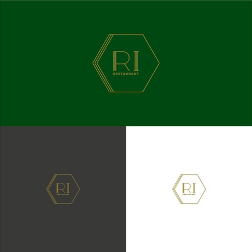 Geometric logo for RI Restaurant