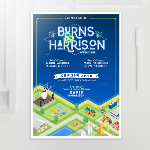 Concert themed Wedding Poster.