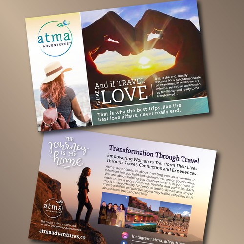Postcard Design for Atma Adventures