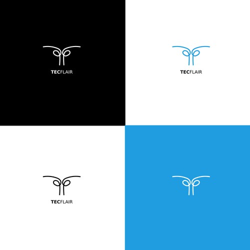 TECFLAIR logo design for cloud company