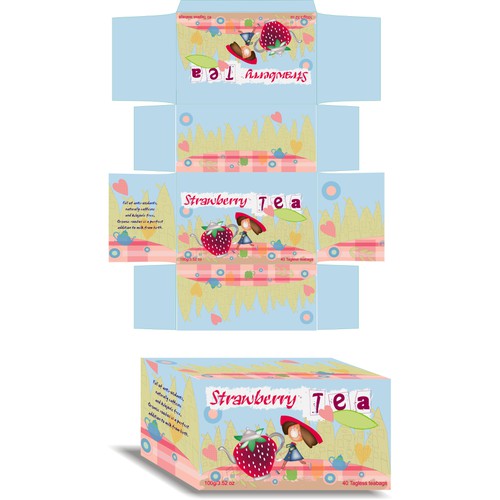 Custom package design for Childrens tea label