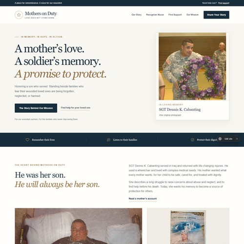 Sensitive Digital Storytelling: A Custom Website Dedicated to a Victim of Caregiver Neglect
