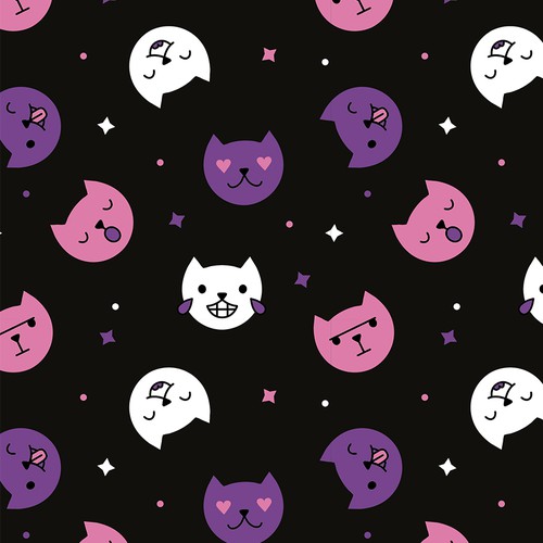 Kitties seamless pattern design for socks