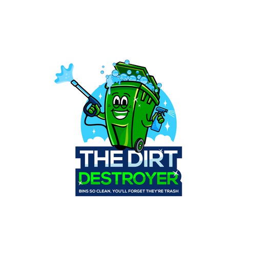 Trash Bin Cleaning Logo
