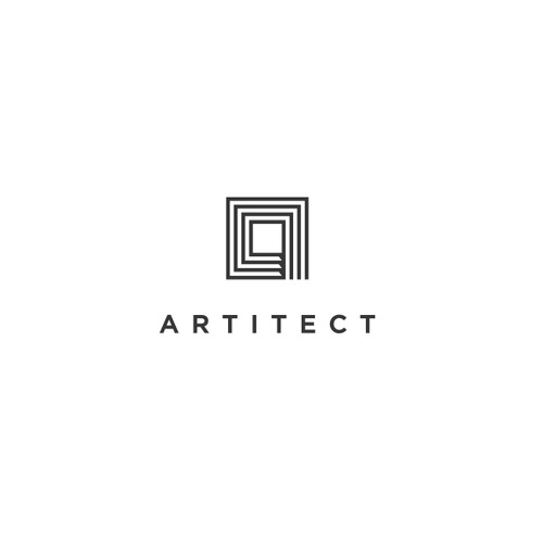 Logo design for Artitect, a  modern interior design and real estate firm.
