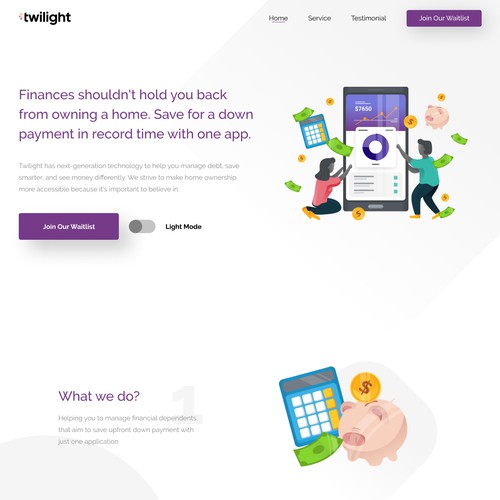 Twilight App Landing Page (Light Version)