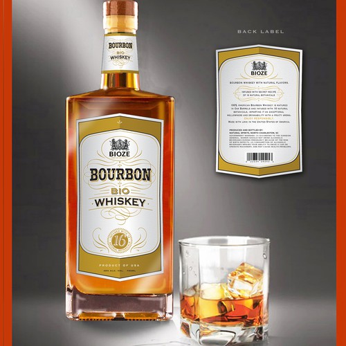 Label design for bourbon whiskey