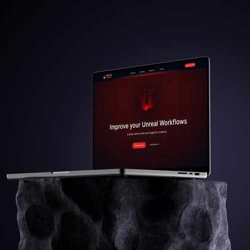 Dark Theme SaaS Landing Page UI/UX - 3D & Gaming Tools