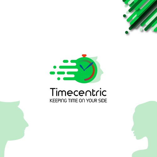 A modern Logo for Timecentric. They are a HR company. They put Time on first place.