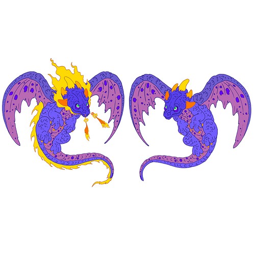 A Dragon's Tale- Childrens book -Competition 1 front cover and 2 illustrated pages with opportunity for One-to-one work