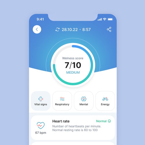 Vital signs checker medical app