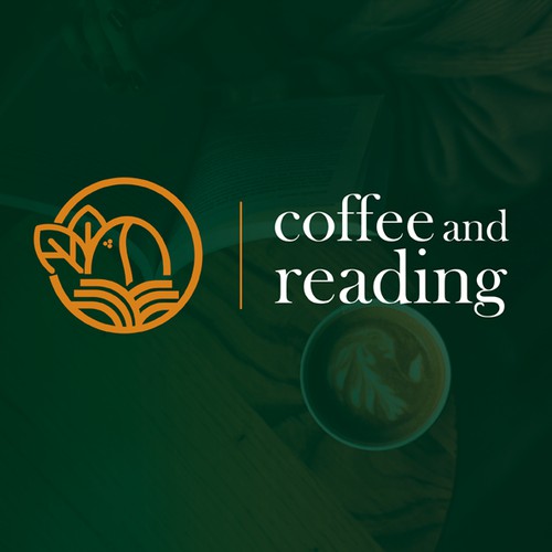 Coffee and reading - Coffee shop and book store Logo