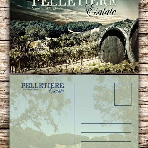 Promo card wanted for boutique luxury winery featuring italian varietals